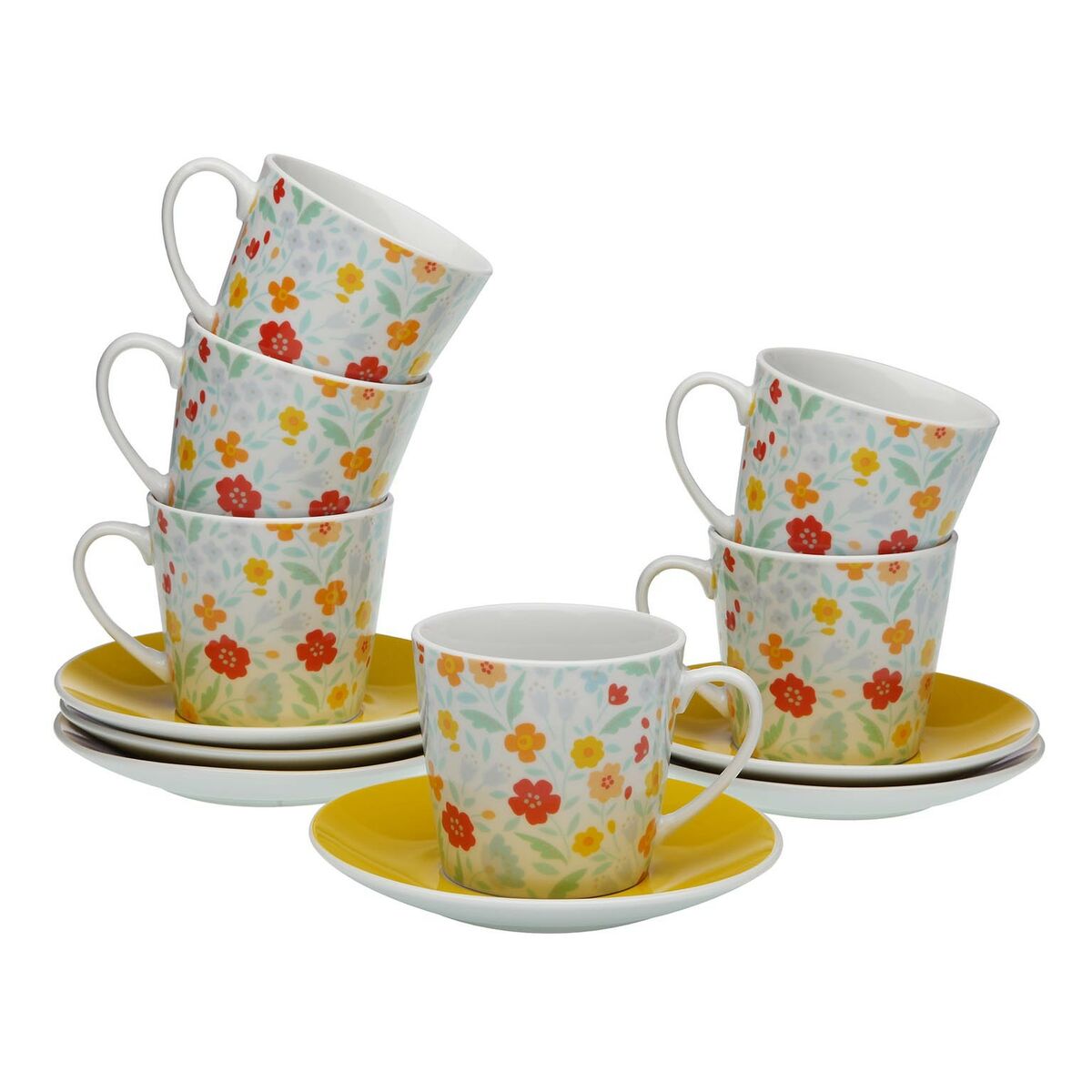 Juego de Tazas de Café Versa Flandes 6 Unidades Porcelana  Comprati.