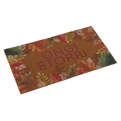 Felpudo Versa Ongi Etorri Floral Termoplástico Fibra de coco 40 x 2 x 70 cm  Comprati.