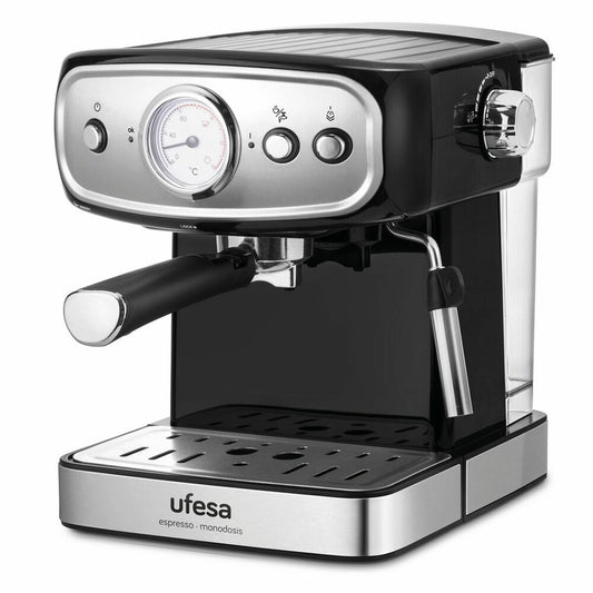 Cafetera Express de Brazo UFESA Brescia Negro Acero 850 W  Comprati.