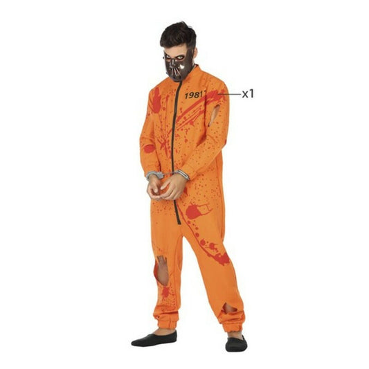 Disfraz para Adultos Preso Muerto Naranja Asesino XL (XL)  Comprati.