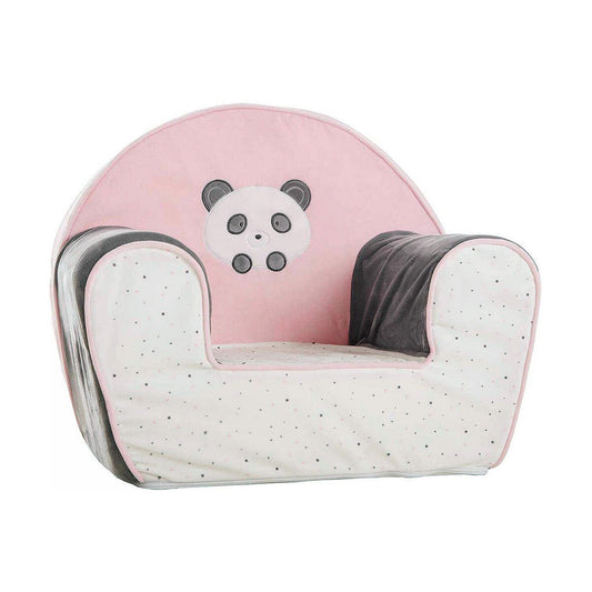 Sillón Infantil Oso Panda Rosa claro 44 x 34 x 53 cm  Comprati.