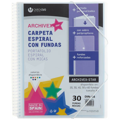 Carpeta Clasificadora Carchivo Archivex-Star 30 Fundas A4 8 Piezas  Comprati.