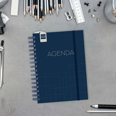 Agenda Finocam Azul Cuarto 15,5 x 21,5 cm 2024-2025  Comprati.