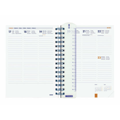 Agenda Finocam Azul Cuarto 15,5 x 21,5 cm 2024-2025  Comprati.