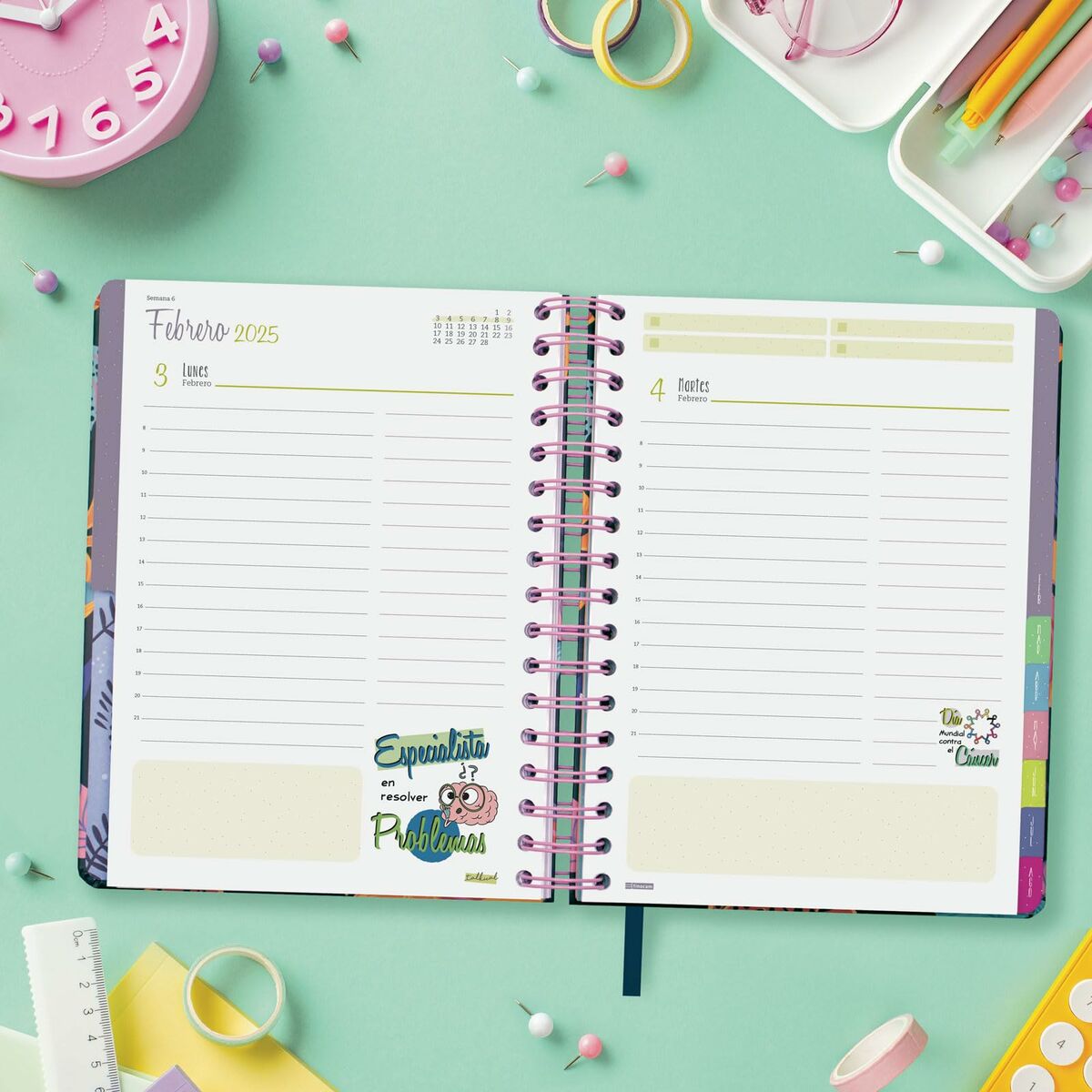 Agenda Finocam Talkual Wild Multicolor Cuarto 15,5 x 21,7 cm 2024-2025  Comprati.