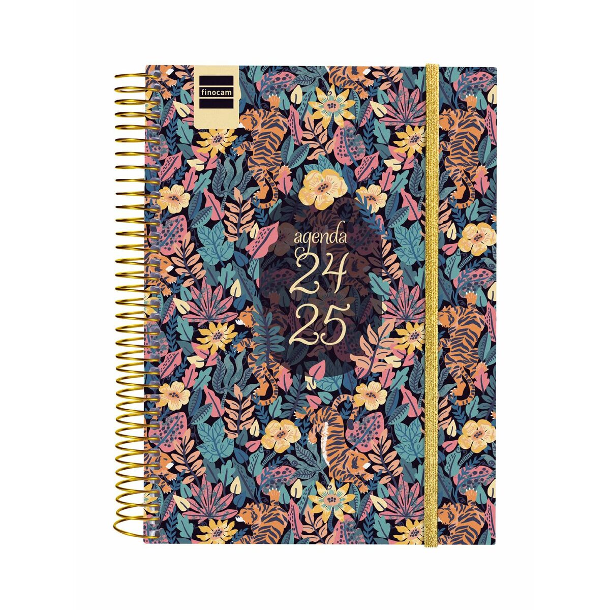 Agenda Finocam Tiger Multicolor Cuarto 15,5 x 21,2 cm 2024-2025  Comprati.