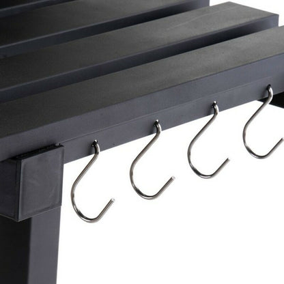 Barbacoa de Carbón con Tapa y Ruedas DKD Home Decor Negro Metal Acero 140 x 60 x 108 cm (140 x 60 x 108 cm)  Comprati.