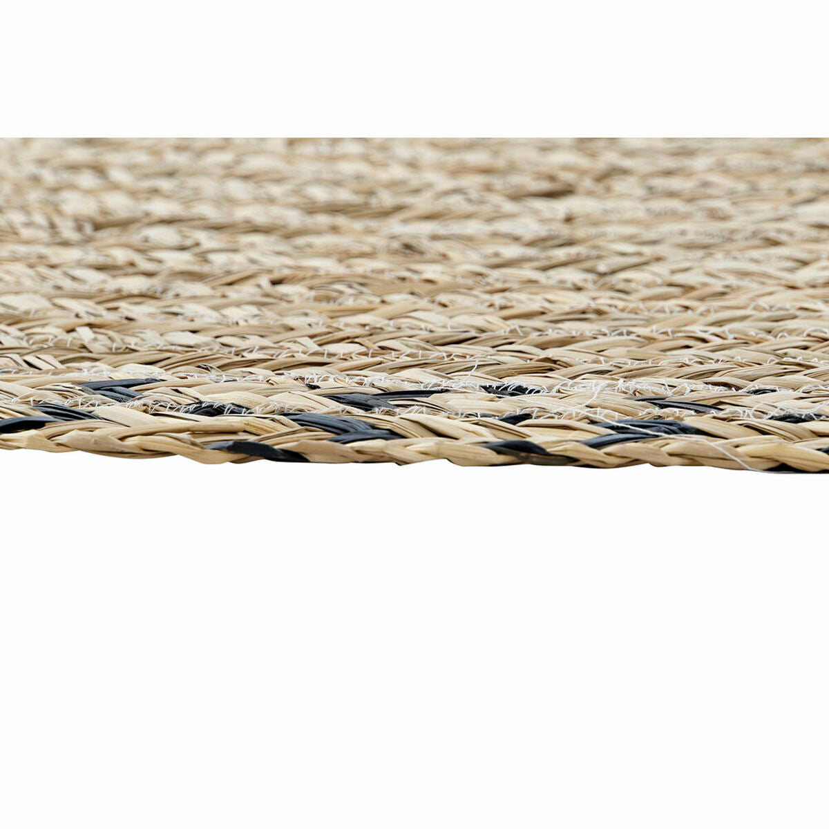 Alfombra DKD Home Decor 140 x 0,5 x 140 cm Natural Poliéster Bicolor Tropical  Comprati.