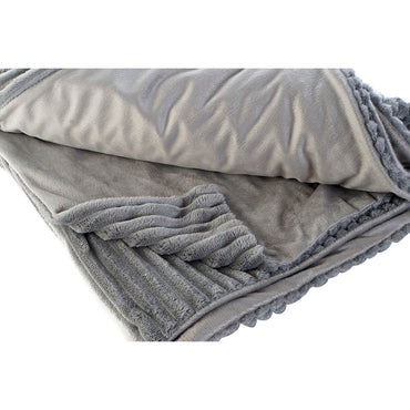 Manta DKD Home Decor 150 x 200 x 2 cm Gris Básico  Comprati.