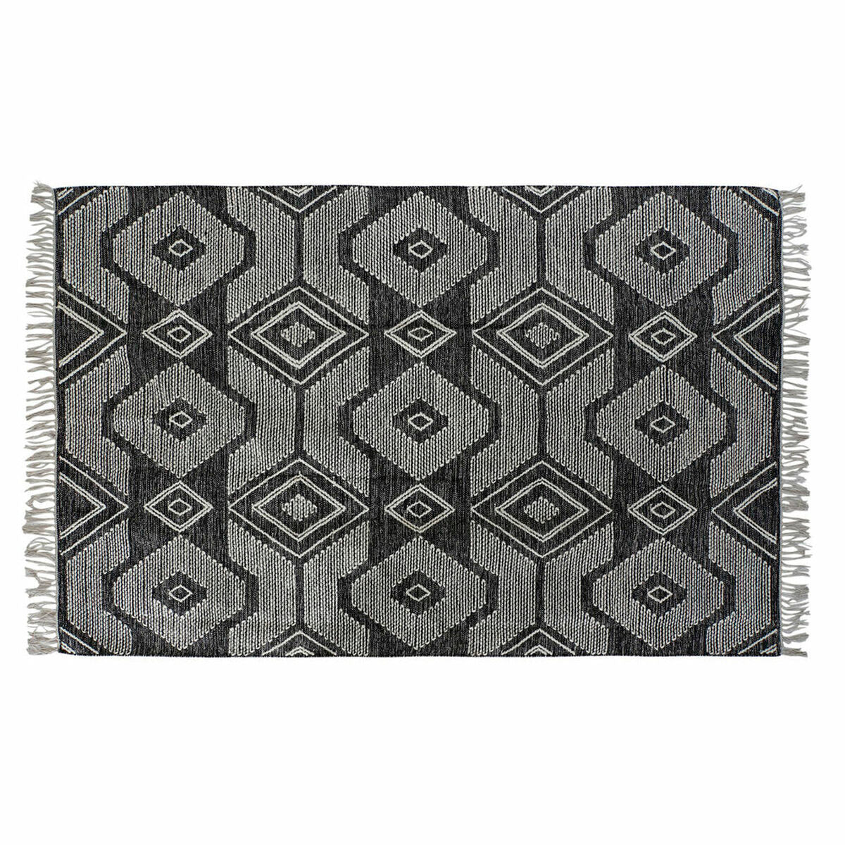 Alfombra DKD Home Decor Blanco Negro Algodón (120 x 180 x 1 cm)  Comprati.