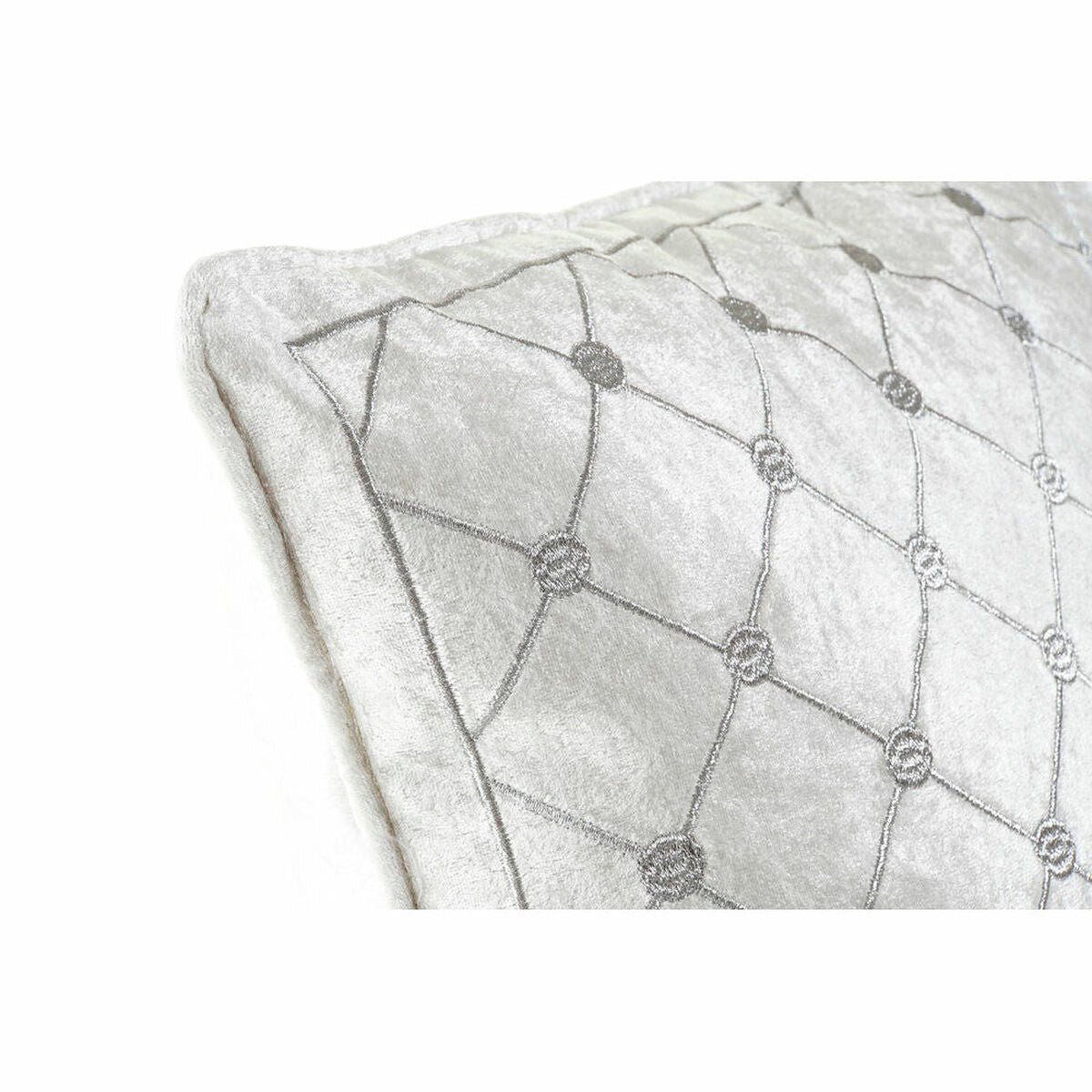 Cojín DKD Home Decor 8424001850327 Gris 45 x 10 x 45 cm Blanco Rombos  Comprati.