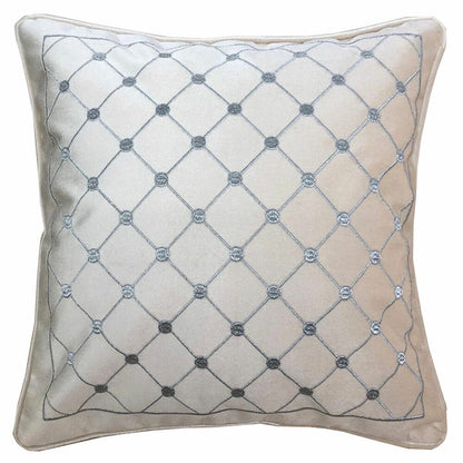 Cojín DKD Home Decor 8424001850327 Gris 45 x 10 x 45 cm Blanco Rombos  Comprati.