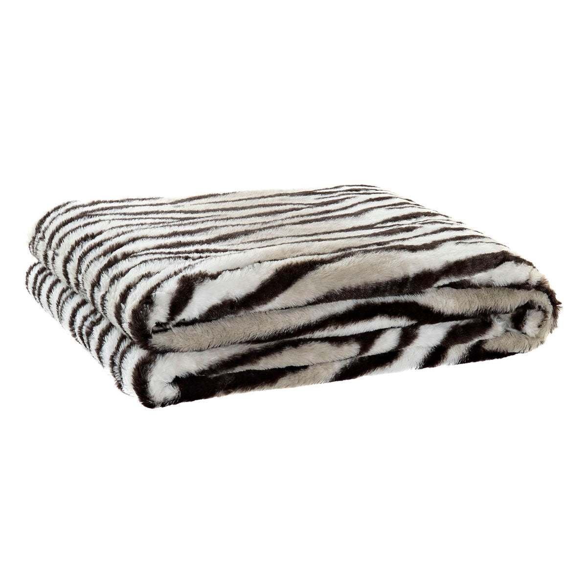 Manta DKD Home Decor Salvaje 150 x 200 x 2 cm Negro Gris Blanco Colonial  Comprati.