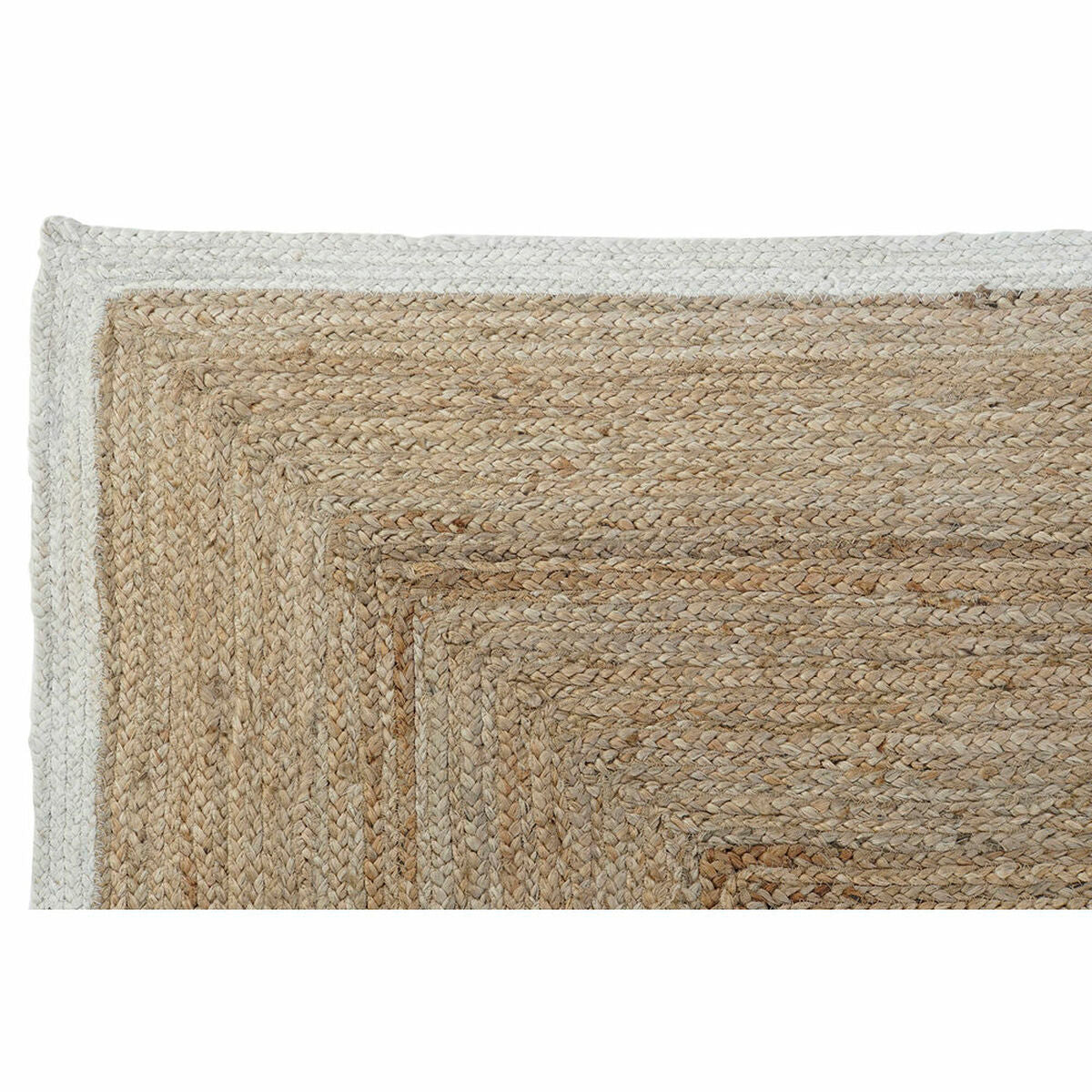 Alfombra DKD Home Decor Scandi Poliéster Algodón Blanco Marrón claro Jute 120 x 180 x 1 cm  Comprati.