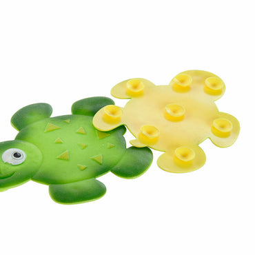 Alfombra de baño DKD Home Decor 11,5 x 1 x 10 cm Verde Amarillo Infantil Tortuga PVC 10 cm (2 Unidades)  Comprati.