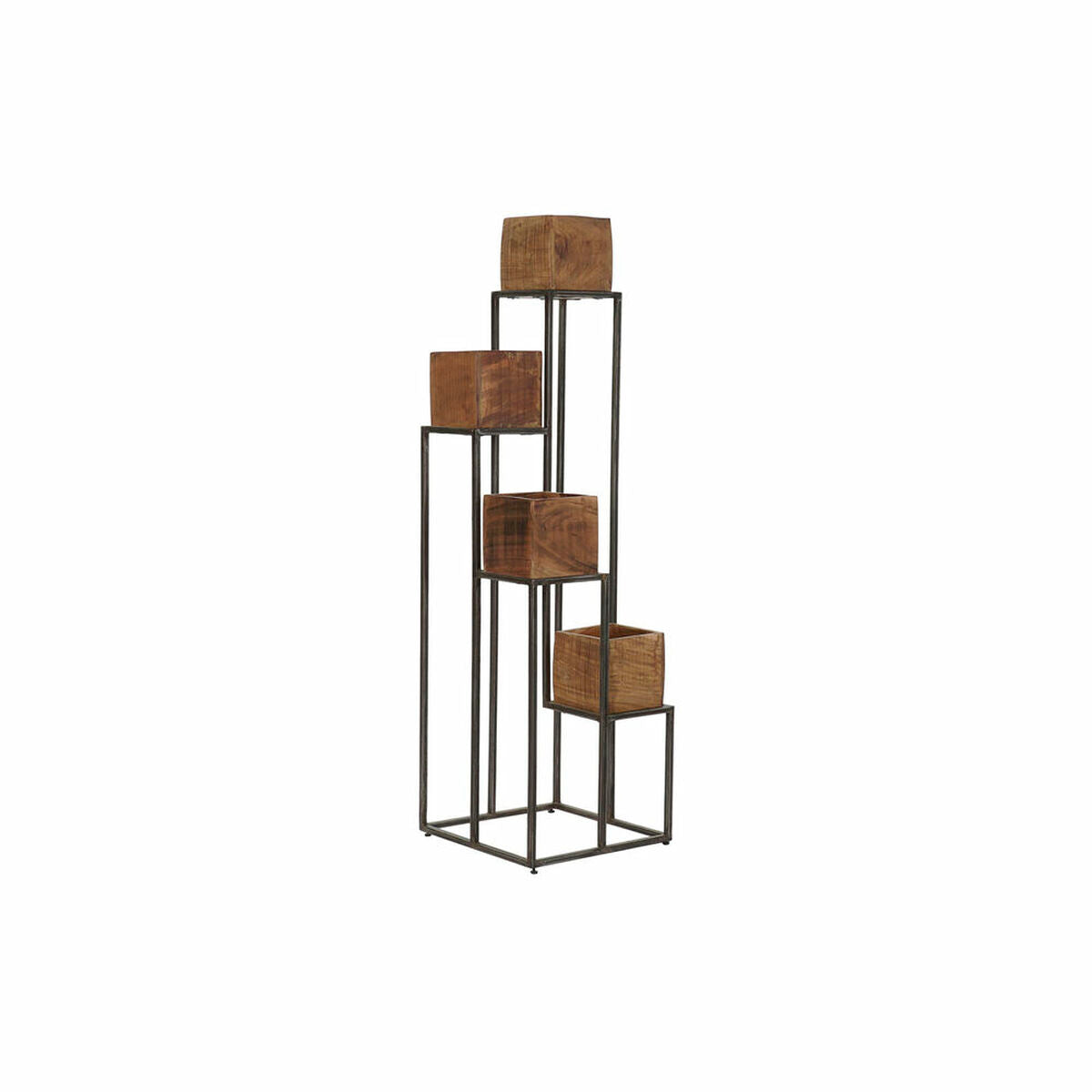 Macetero DKD Home Decor Marrón Negro Multicolor Madera Metal Moderno 40 x 40 x 120 cm 40 x 40 x 138 cm  Comprati.