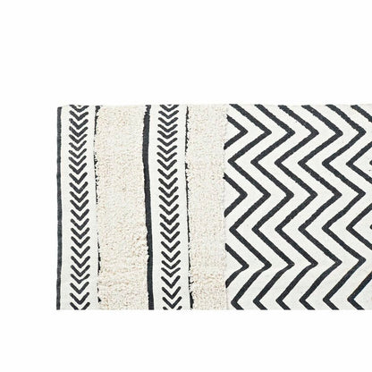 Alfombra DKD Home Decor Negro Zig-zag Blanco (120 x 180 x 0,7 cm)  Comprati.