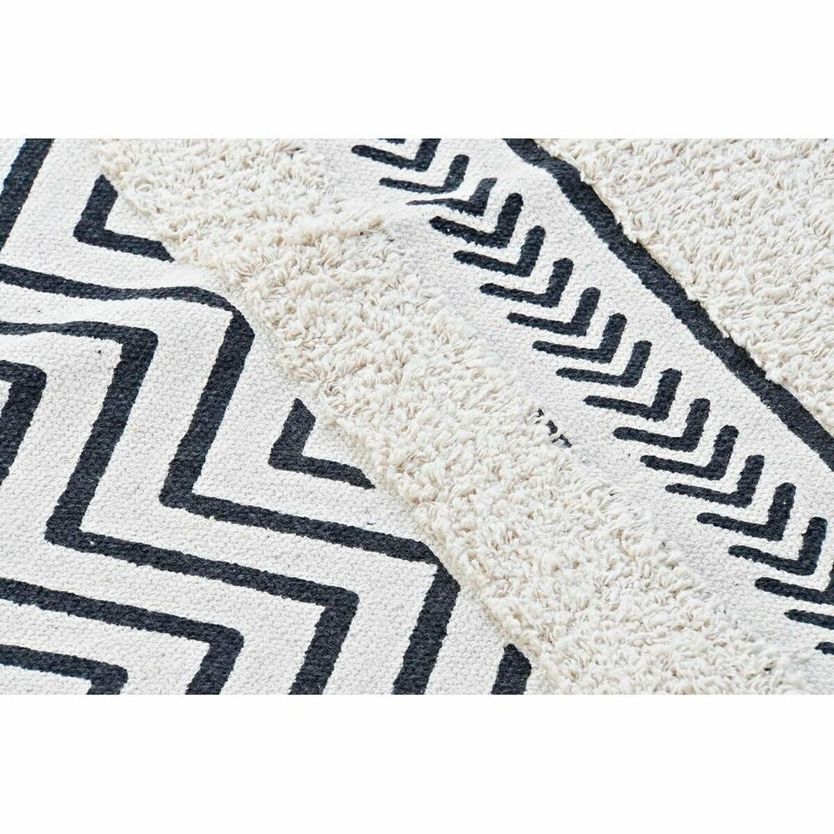 Alfombra DKD Home Decor Negro Zig-zag Blanco (120 x 180 x 0,7 cm)  Comprati.