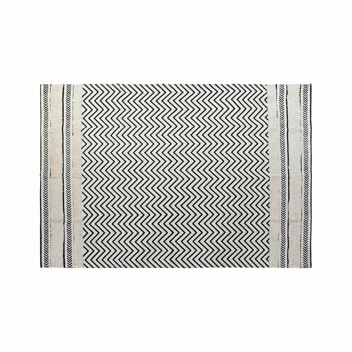 Alfombra DKD Home Decor Negro Zig-zag Blanco (120 x 180 x 0,7 cm)  Comprati.