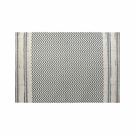 Alfombra DKD Home Decor Negro Zig-zag Blanco (120 x 180 x 0,7 cm)  Comprati.