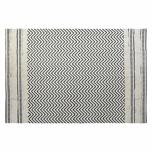 Alfombra DKD Home Decor Negro Zig-zag Blanco (160 x 226 x 0,7 cm)  Comprati.