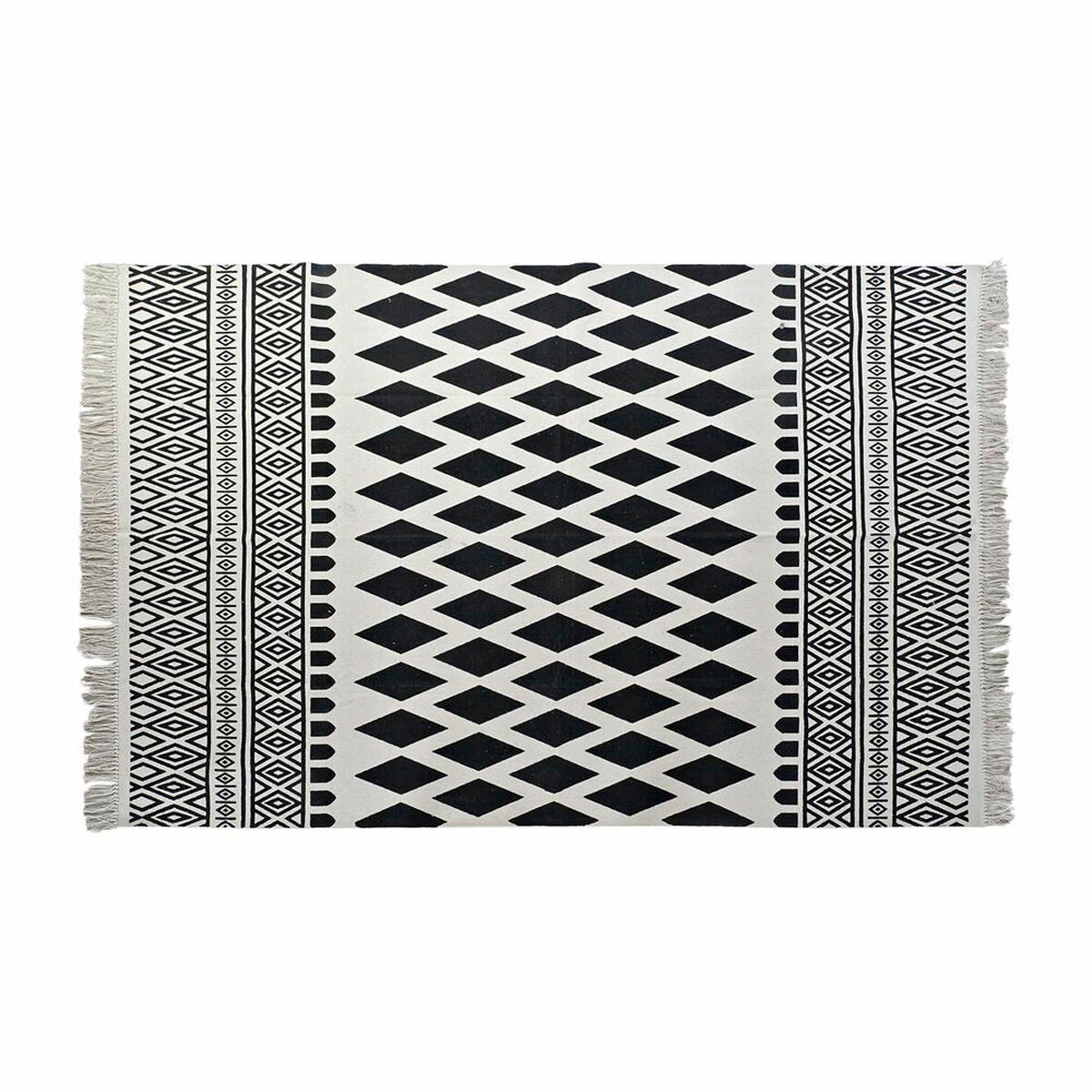 Alfombra DKD Home Decor Negro Blanco (120 x 180 x 0,7 cm)  Comprati.