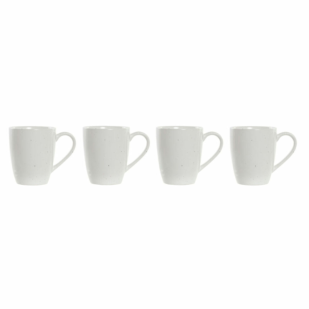 Juego de 4 Tazas Mug DKD Home Decor Blanco Natural Madera de caucho Gres 300 ml 19 x 13 x 31 cm  Comprati.