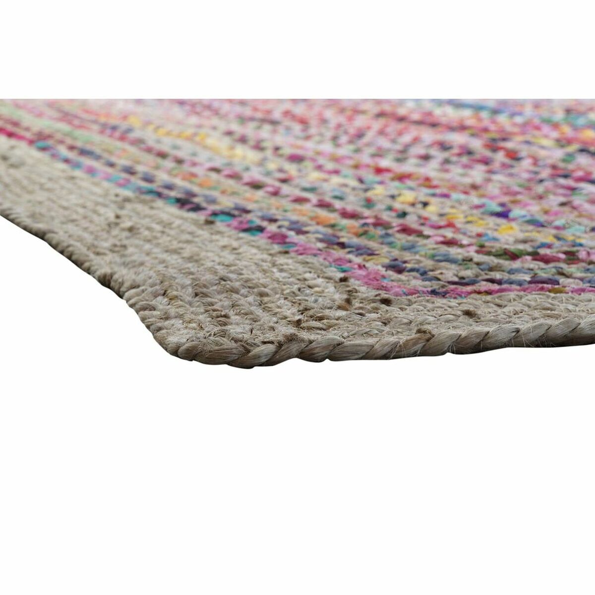 Alfombra DKD Home Decor 201 x 292 x 1 cm Natural Poliéster Algodón Multicolor Árabe Jute  Comprati.