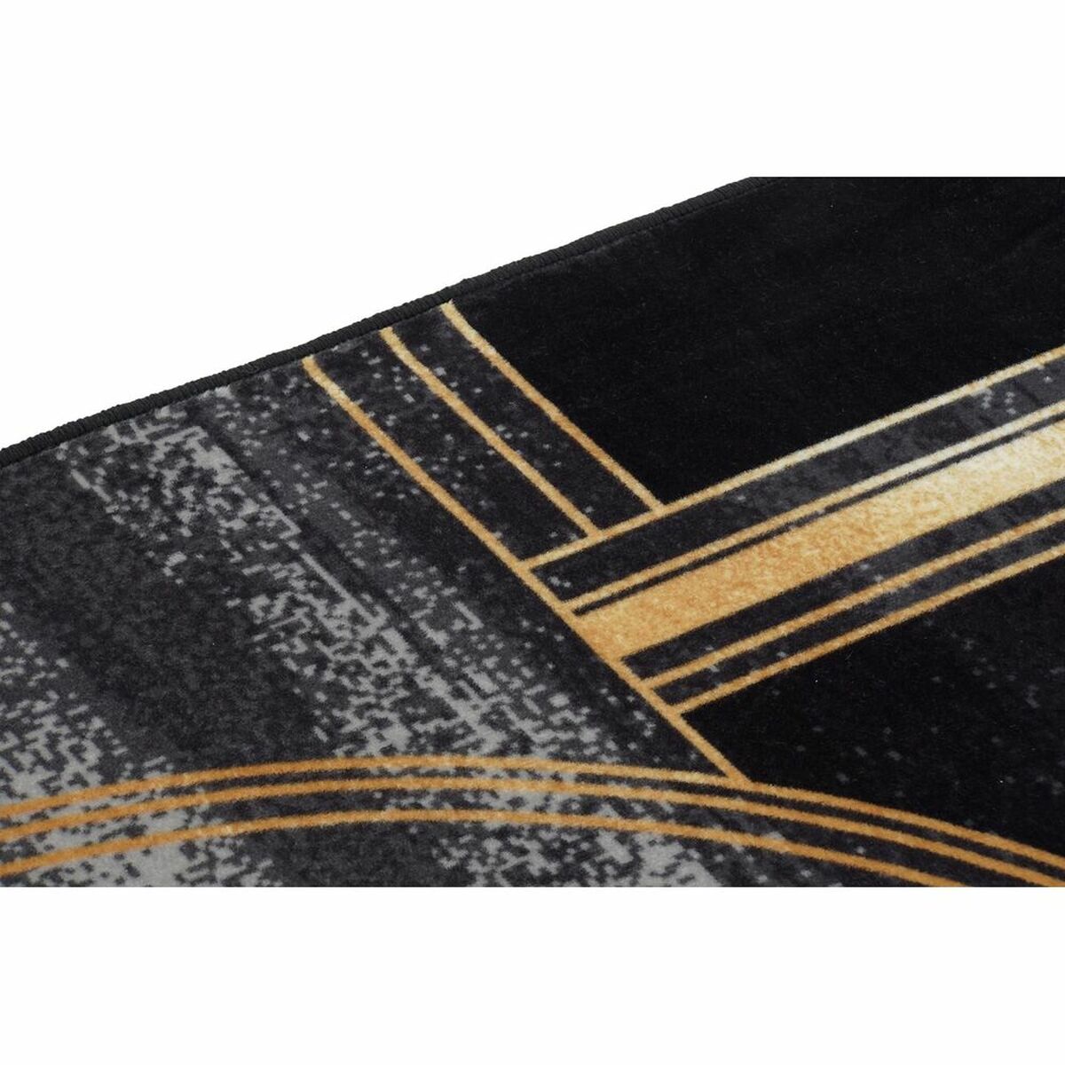 Alfombra DKD Home Decor Negro Dorado Moderno Geométrico (120 x 180 x 0,4 cm)  Comprati.