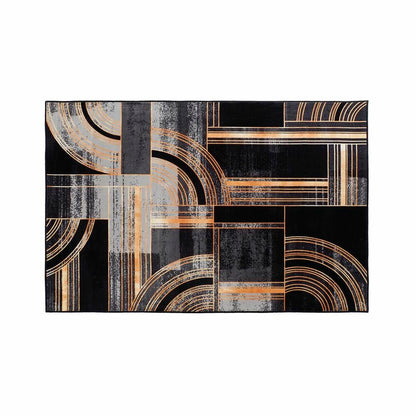 Alfombra DKD Home Decor Negro Dorado Moderno Geométrico (120 x 180 x 0,4 cm)  Comprati.