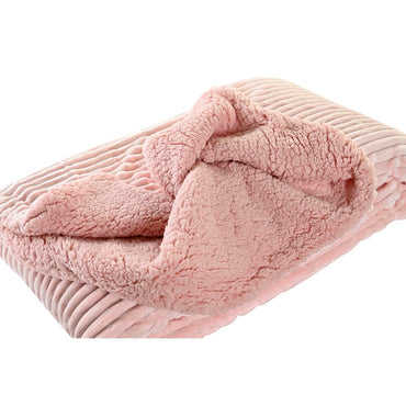 Manta DKD Home Decor 130 x 170 x 2 cm Rosa Escandinavo  Comprati.