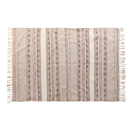 Alfombra DKD Home Decor Flecos Boho Poliéster Algodón (120 x 180 cm)  Comprati.