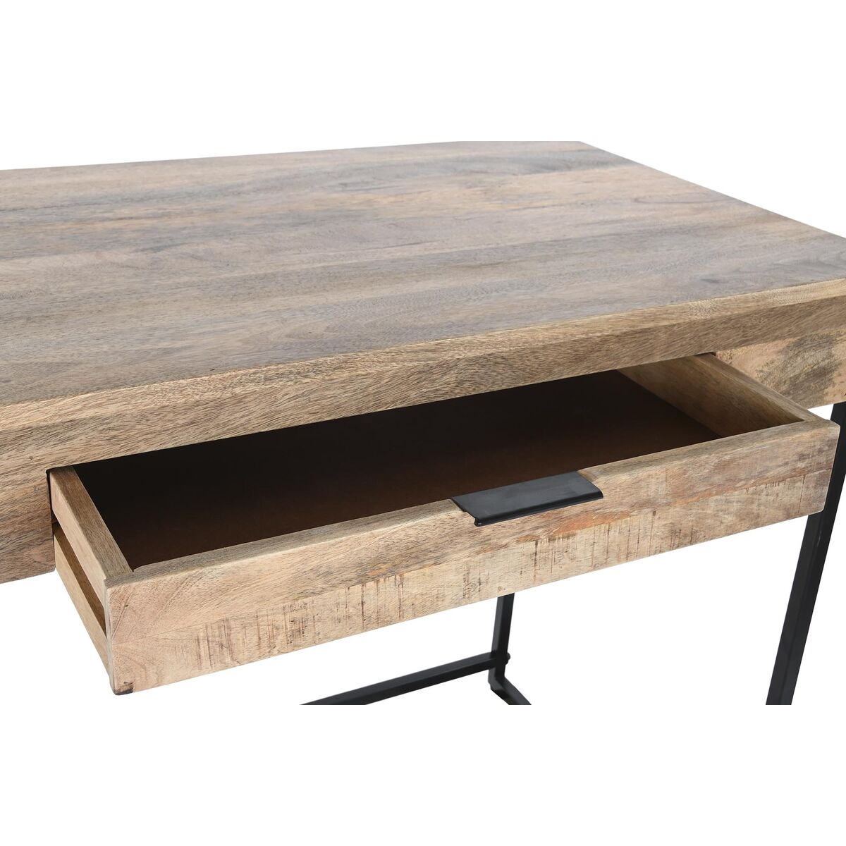 Escritorio DKD Home Decor Negro Natural Metal Madera de mango 150 x 60 x 85 cm  Comprati.