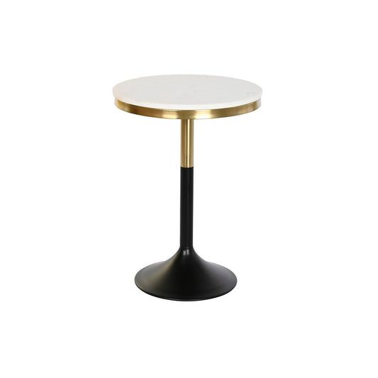 Mesa auxiliar DKD Home Decor Negro Dorado Metal Blanco Mármol (40,5 x 40,5 x 57,5 cm)  Comprati.