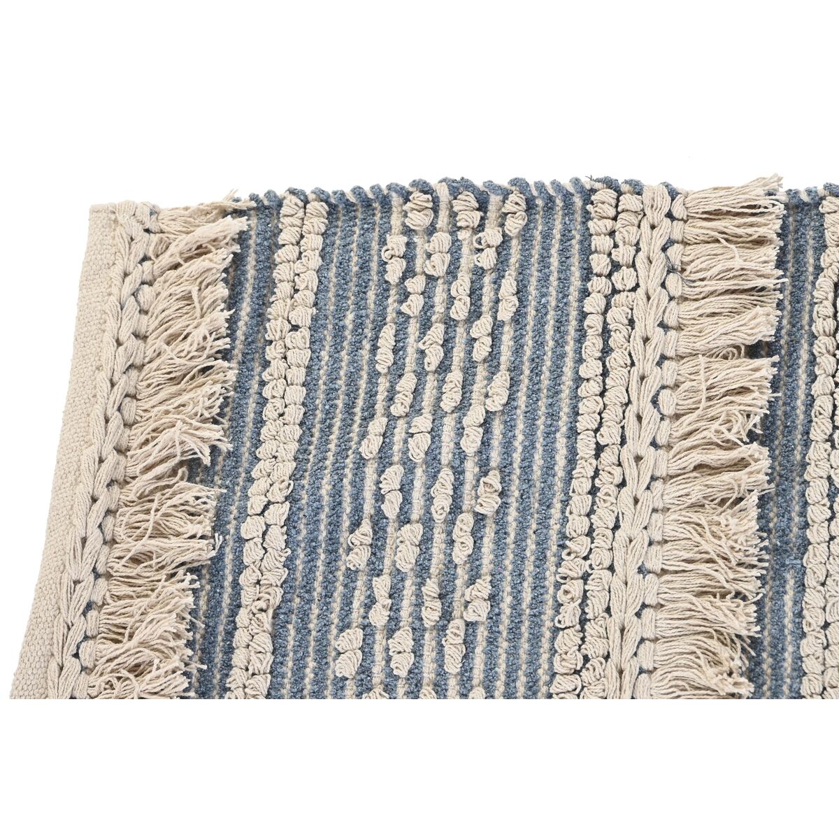 Alfombra DKD Home Decor 180 x 120 x 2 cm Azul Algodón Blanco Boho  Comprati.