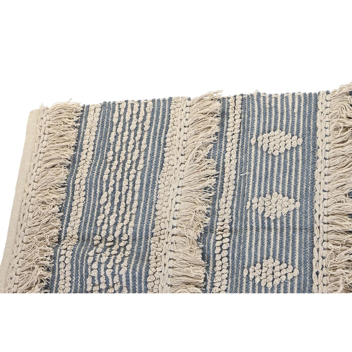 Alfombra DKD Home Decor 230 x 160 x 2 cm Azul Algodón Blanco Boho  Comprati.