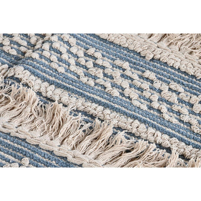 Alfombra DKD Home Decor 230 x 160 x 2 cm Azul Algodón Blanco Boho  Comprati.