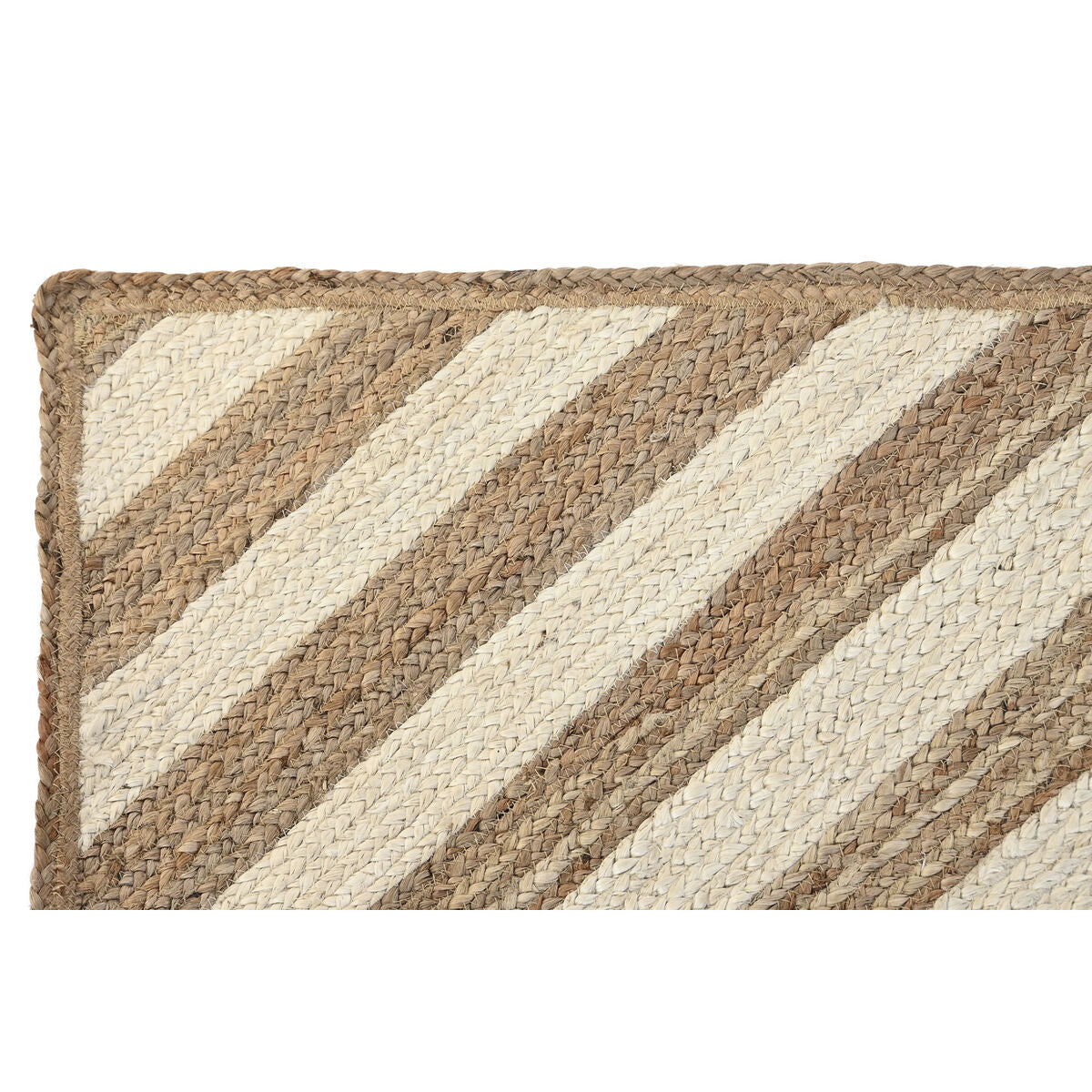 Alfombra DKD Home Decor Scandi Blanco Marrón claro Jute (120 x 180 x 1 cm)  Comprati.