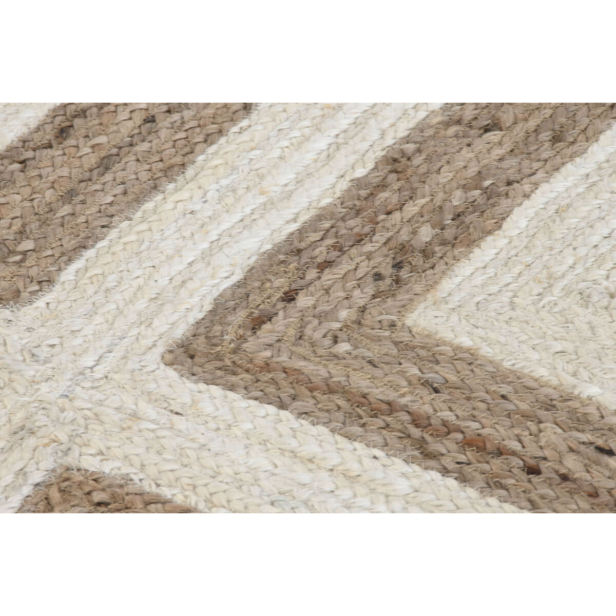 Alfombra DKD Home Decor Scandi Blanco Marrón claro Jute (150 x 150 x 1 cm)  Comprati.