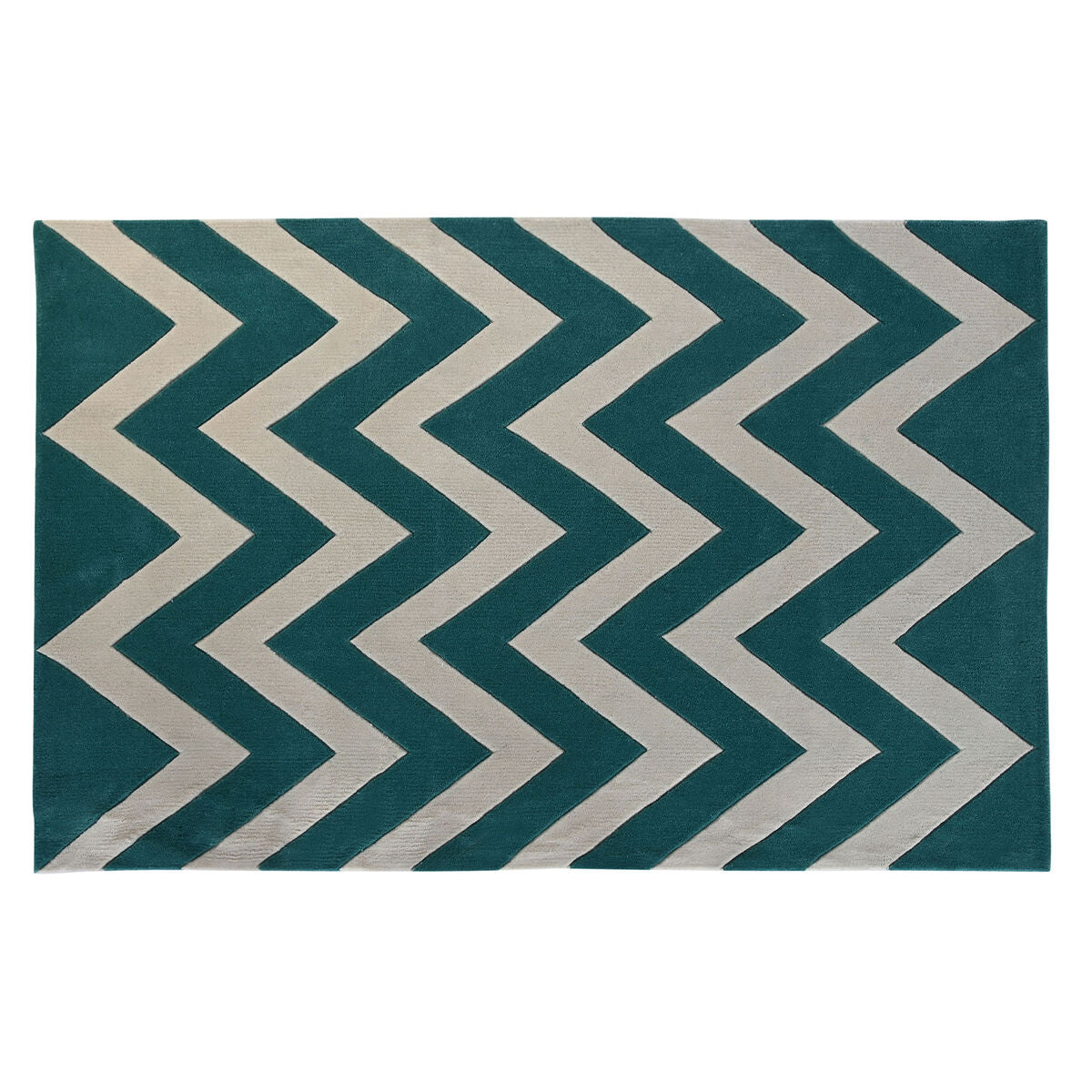 Alfombra DKD Home Decor Poliéster Zig-zag Bicolor 120 x 180 x 2 cm  Comprati.