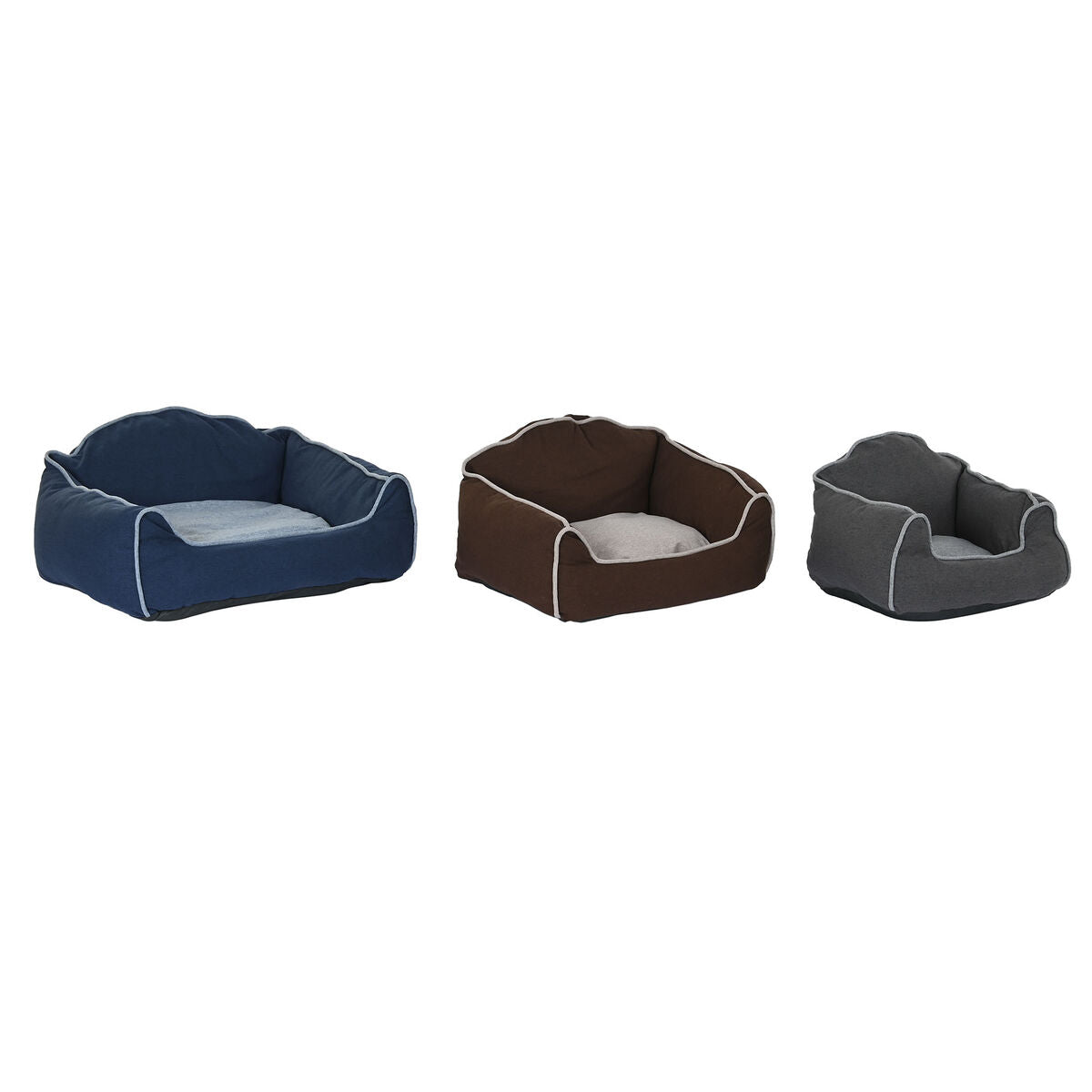 Cama para mascota DKD Home Decor Azul Marrón Gris 72 x 61 x 34 cm  Comprati.