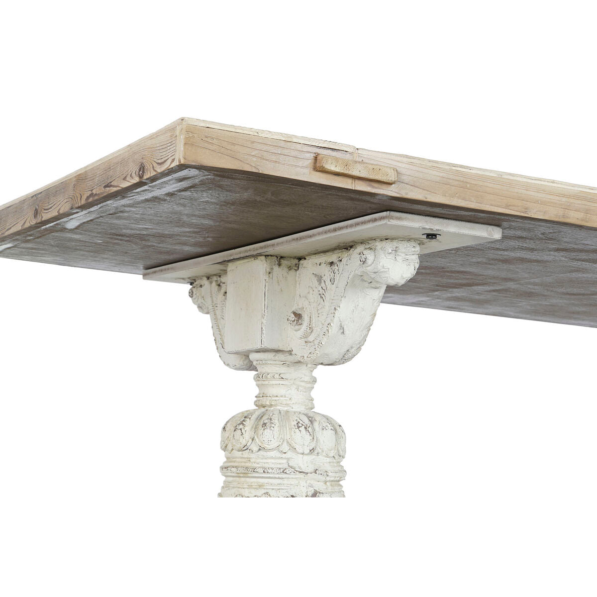 Mesa de Comedor DKD Home Decor Blanco Natural Abeto 200 x 90 x 78 cm  Comprati.