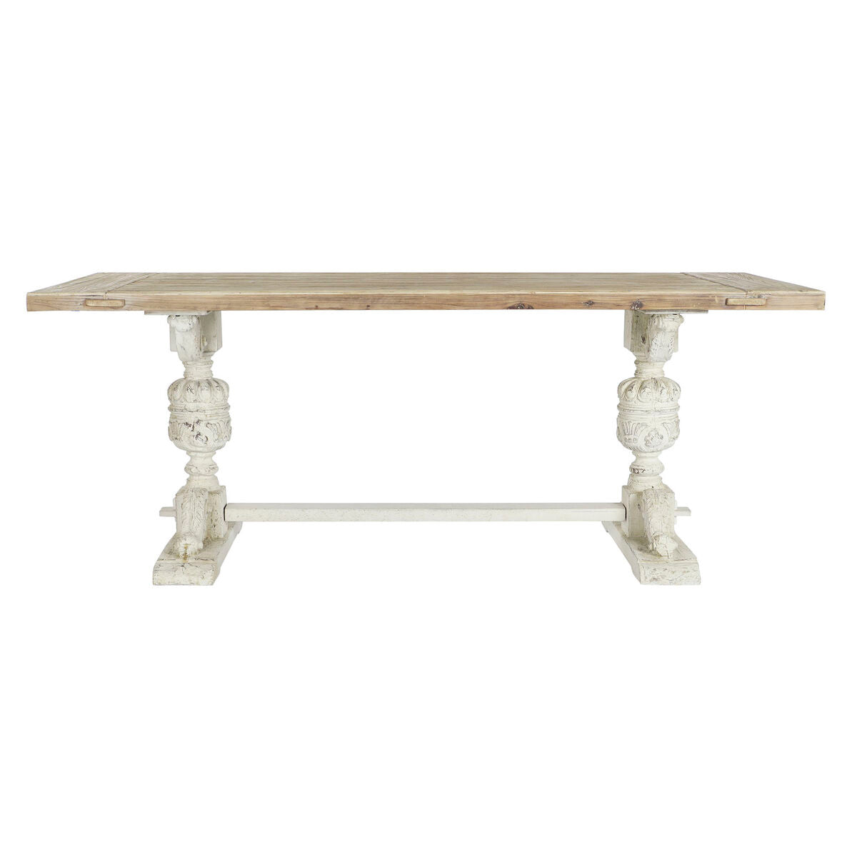 Mesa de Comedor DKD Home Decor Blanco Natural Abeto 200 x 90 x 78 cm  Comprati.