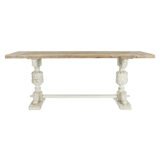 Mesa de Comedor DKD Home Decor Blanco Natural Abeto 200 x 90 x 78 cm  Comprati.