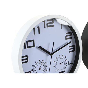 Reloj de Pared DKD Home Decor 25,5 x 4 x 25,5 cm Negro Blanco Poliestireno (2 Unidades)  Comprati.