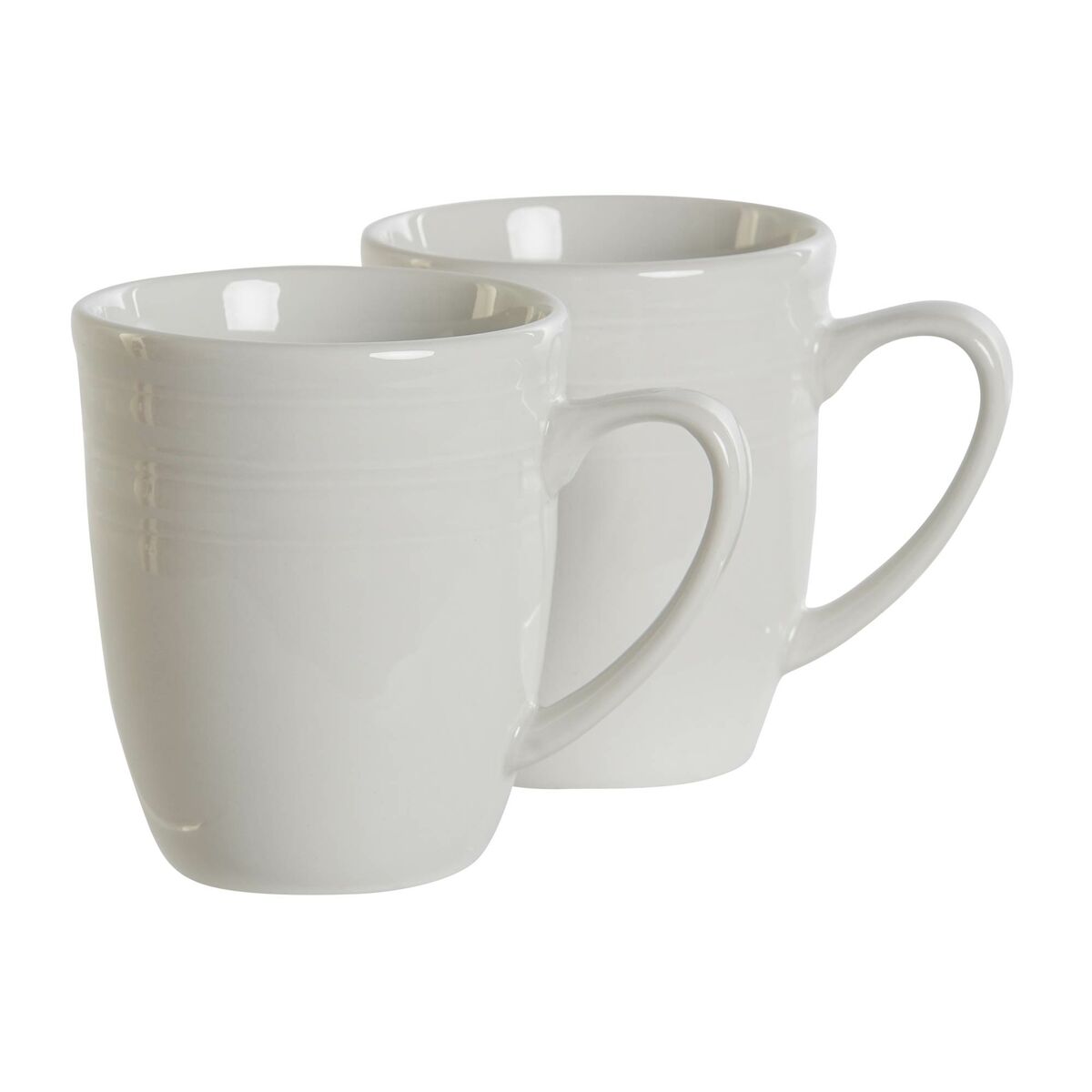 Juego de 4 Tazas Mug DKD Home Decor Blanco Porcelana 330 ml 12 x 10 x 9 cm  Comprati.