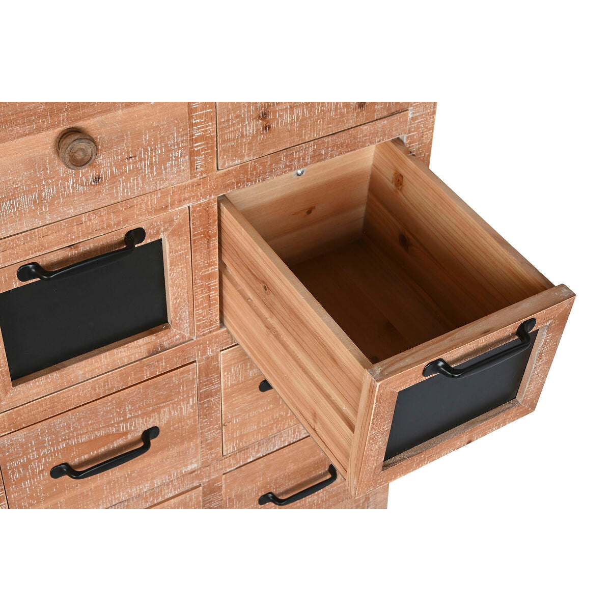 Cajonera Home ESPRIT Negro Natural Metal Abeto Cottage 110 x 40 x 92,5 cm  Comprati.