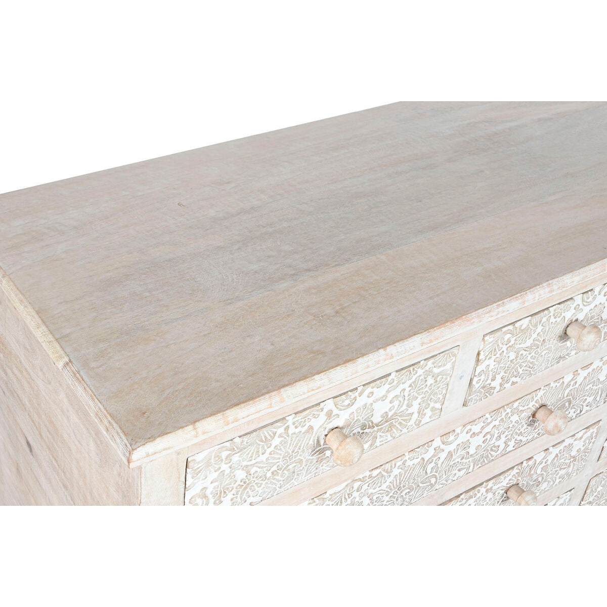 Cómoda Home ESPRIT Blanco Natural Madera de mango Madera MDF 145 x 41 x 75 cm  Comprati.