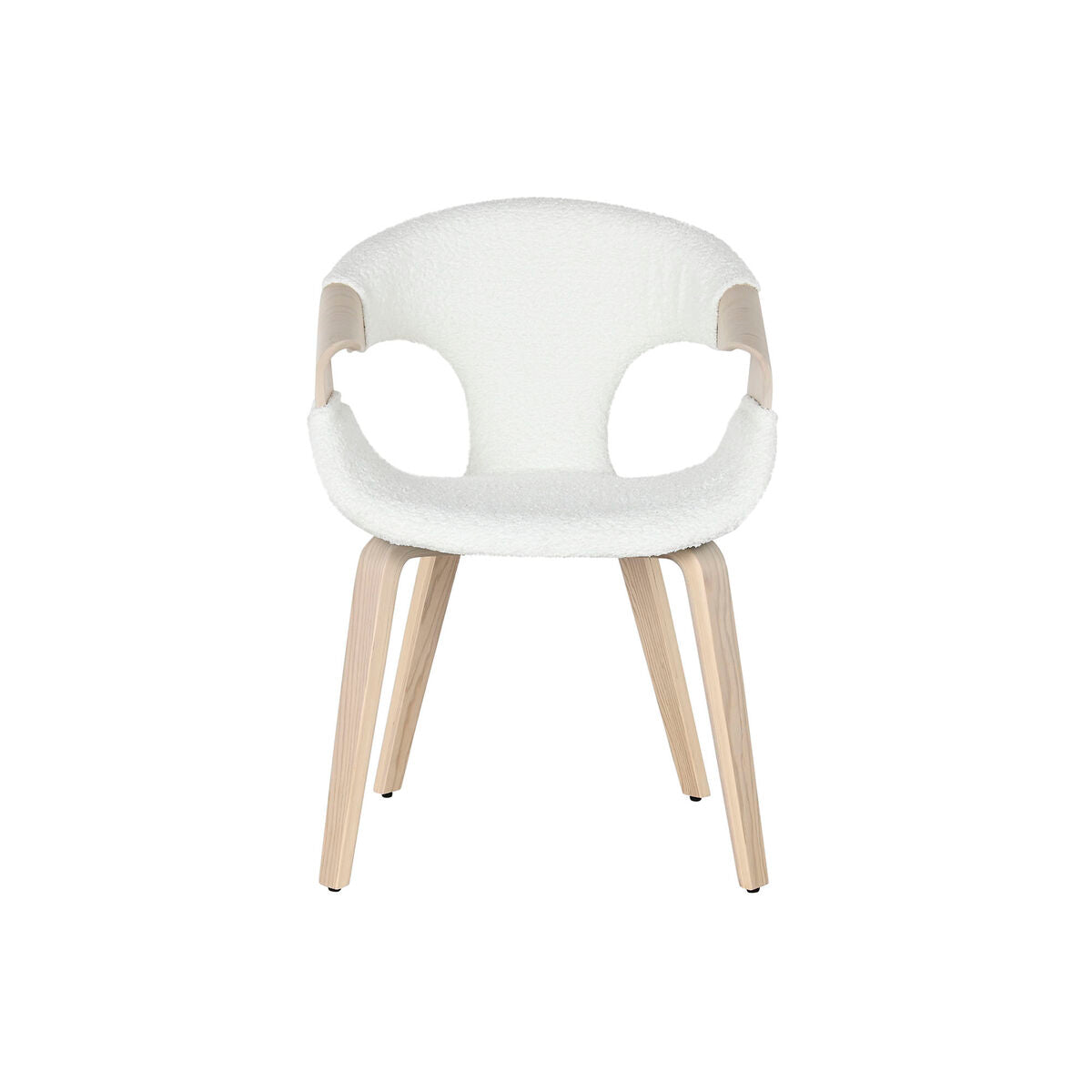 Silla de Comedor Home ESPRIT Blanco Poliéster Madera 55,5 x 67,5 x 80,5 cm  Comprati.