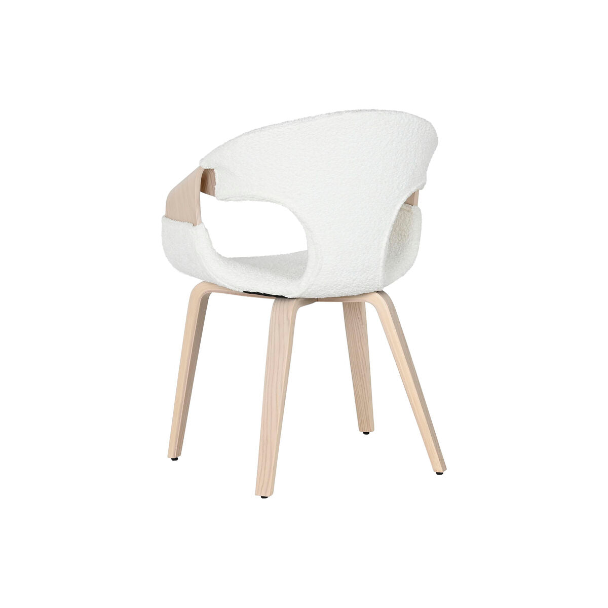 Silla de Comedor Home ESPRIT Blanco Poliéster Madera 55,5 x 67,5 x 80,5 cm  Comprati.